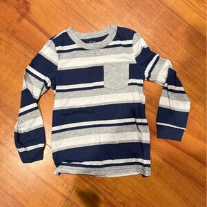Carter's Blue and Gray Striped Long Sleeve Tee